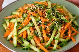 Only 2 Ingredients! Cucumber & Carrot Salad | Easy Healthy Recipe