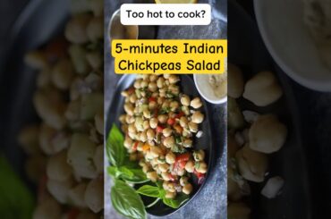 5-Minute Chickpea Salad That Actually Tastes Good #easyrecipe #healthylunch #shorts