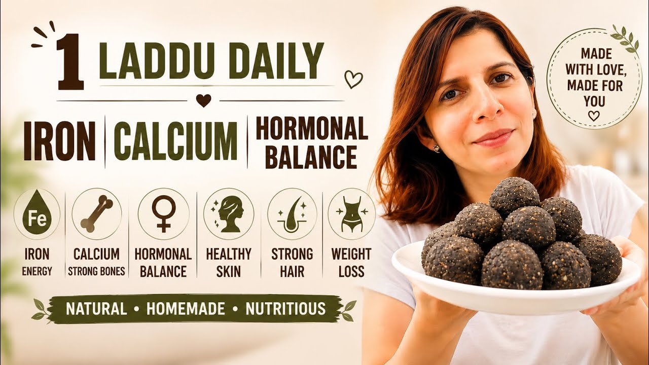 Every Woman Needs This | 1 Laddu Daily | Healthy Snack Recipe for Iron Calcium Hair and Skin Glow Every Woman Needs This | 1 Laddu Daily | Healthy Snack Recipe for Iron Calcium Hair and Skin Glow