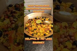 Healthy Protein Poha | High Fiber protein Breakfast | Weight Loss #shorts #poha #recipe #indianfood