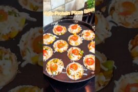 Protein rich mini pizza bites recipe.#fyp#recipe#trending#healthy#homemade#healthysnacks