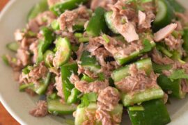 Only 2 Ingredient: Cucumber Tuna Salad | Easy Protein Salad Recipes | Easy and Healthy Salads