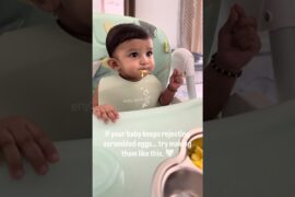 Soft Scrambled Eggs for Babies| Palak Daliya Recipe | Healthy Baby Lunch | 8M+ #shorts #viral #baby