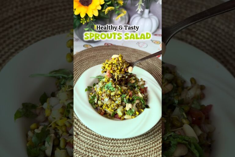 Would you try this? #sprouts #sproutsrecipes #sproutsalad #healthykhana #homecookedfood #desikhana