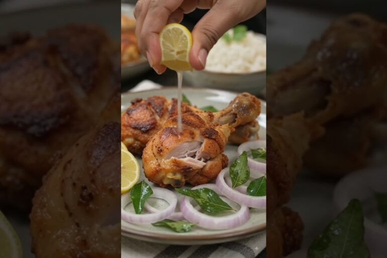 Chicken leg fry ai version #cooking #healthyrecipes #recipe