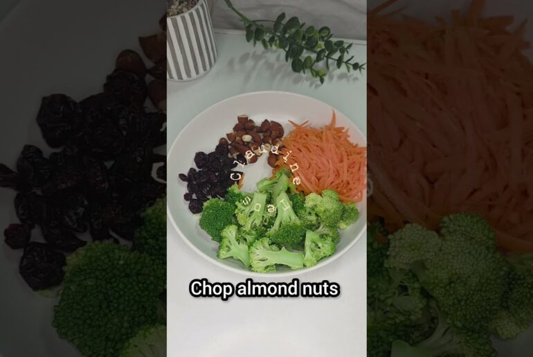 My Favorite High-Protein Broccoli Salad Recipe#HealthyRecipes#HealthyFood#SaladIdeas#BroccoliRecipe