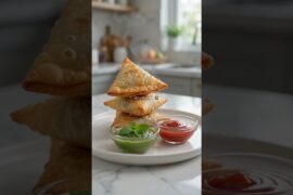 Crispy Rice Paper Samosa | No Maida, Super Crunchy Evening Snack #shorts