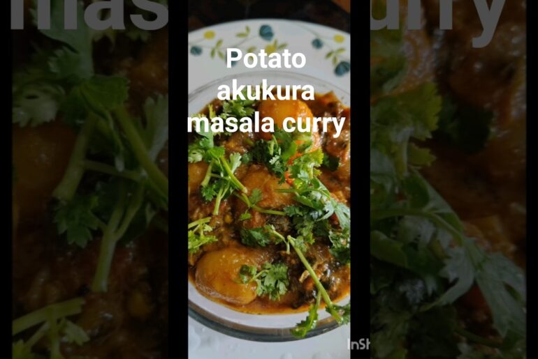 potato akukura masala curry #potato #spinach #recipe