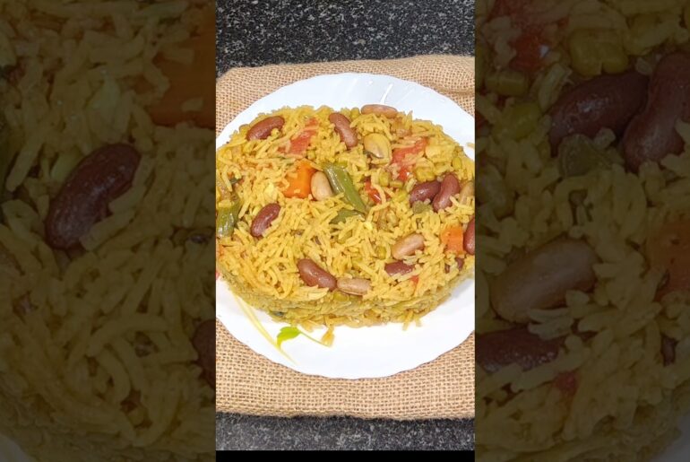 Lunch Box Recipe #12 | Healthy Rajma & Pesalu Veg Pulao | High Protein Lunch