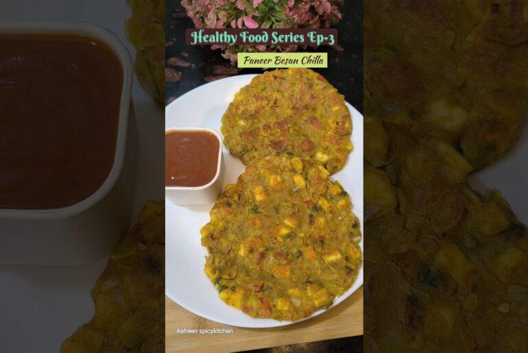Healthy And Tasty Paneer Besan Chilla |Breakfast Ideas #chilla #shorts #viral