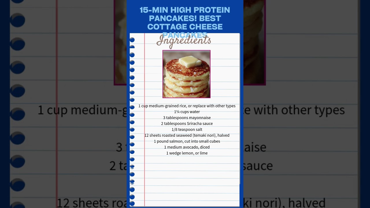 15-Min High Protein Pancakes! Best Cottage Cheese Pancakes 15-Min High Protein Pancakes! Best Cottage Cheese Pancakes