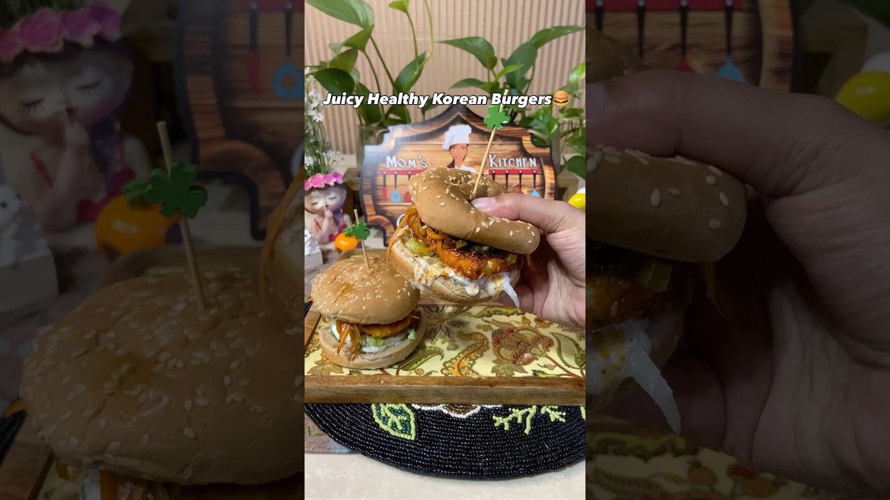 Juicy Healthy Korean Burgers #healthylifestyle #shorts #snacks #recipe #trending Juicy Healthy Korean Burgers #healthylifestyle #shorts #snacks #recipe #trending