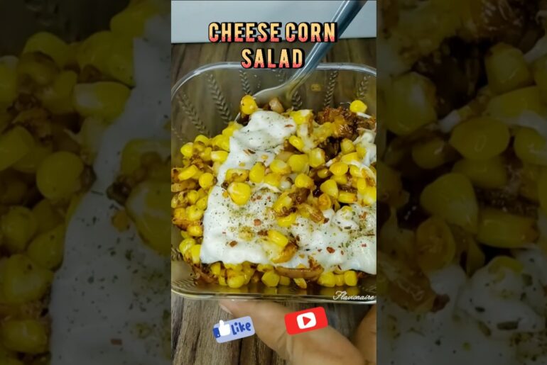 Easy Cheese Corn Salad | Try This Creamy Cheese Corn | #CheeseCornSalad #CornSalad #PartyRecipe #