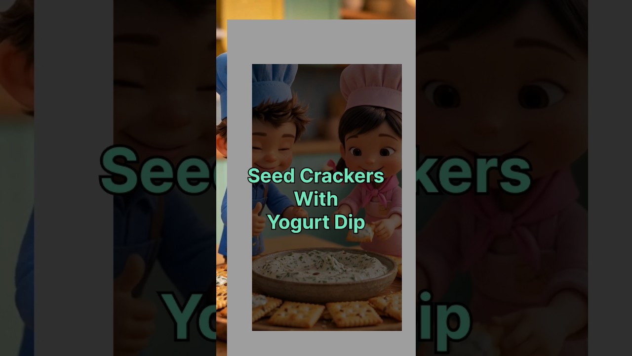 Healthy Seed Crackers with Creamy Yogurt Dip | Homemade Snack Recipe Healthy Seed Crackers with Creamy Yogurt Dip | Homemade Snack Recipe