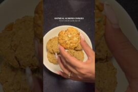 Oatmeal almond cookies #ytshorts #shortsfeed #recipe #viralvideo #healthy #sugarfree #algorithm