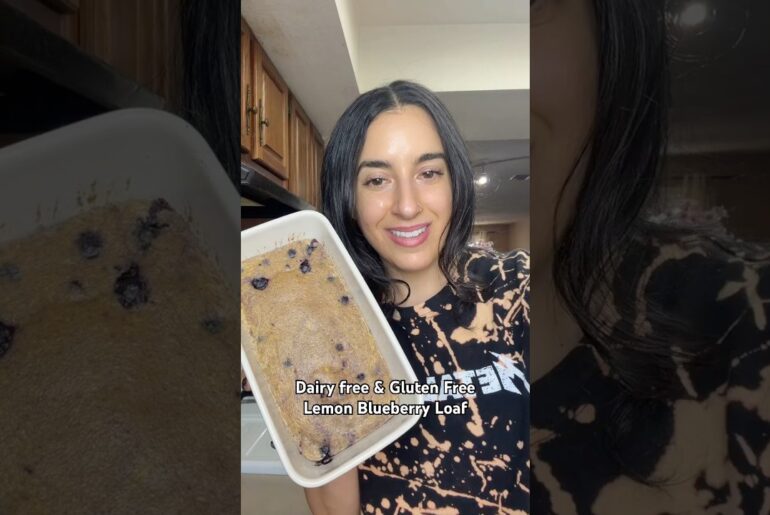 Gluten & dairy free lemon blueberry loaf #glutenfree #dairyfree #highfiberfoods #lemon