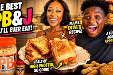Mama Diva Made J Funk's FAVORITE PB&J! (Healthy Recipe)| BEST Peanut Butter & Jelly You'll Ever Eat!