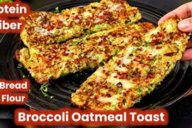 No Bread, No Flour! High Protein & Nutritious Broccoli Oatmeal Toast / Healthy Breakfast Recipe