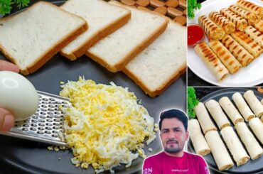 5 Minutes Healthy Snacks Recipes | Egg Snacks | Bread Roll Recipe | New Recipe | Egg Recipe by imran