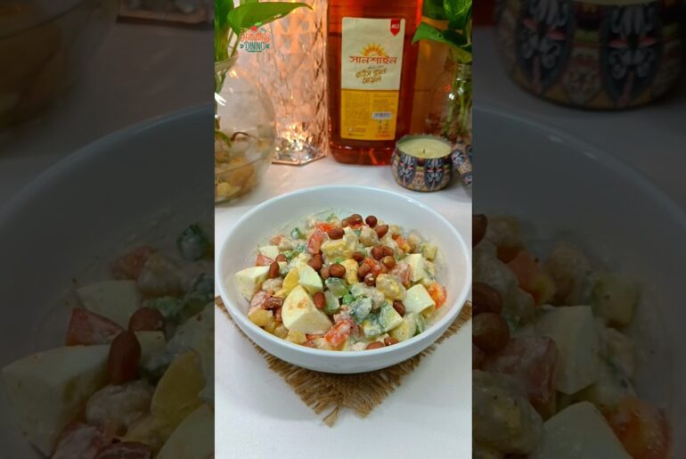 Healthy & protein rich salad bowl for breakfast lunch or dinner #shorts