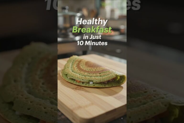Protein Rich Green Dosa | Easy Breakfast Recipe | Paneer Veg Dosa #shorts