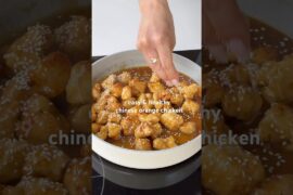 WEEKNIGHT DINNER | Easy, healthy & high protein, Chinese orange chicken recipe #healthyfood #dinner