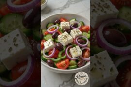 Fresh Greek Salad Recipe | Easy Healthy Mediterranean Salad | Greek Salad in 15 Minutes