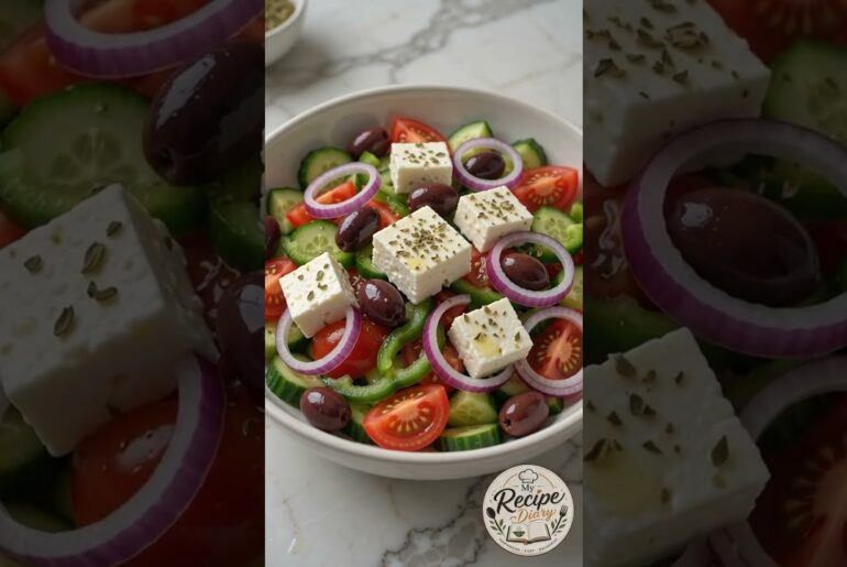Fresh Greek Salad Recipe | Easy Healthy Mediterranean Salad | Greek Salad in 15 Minutes