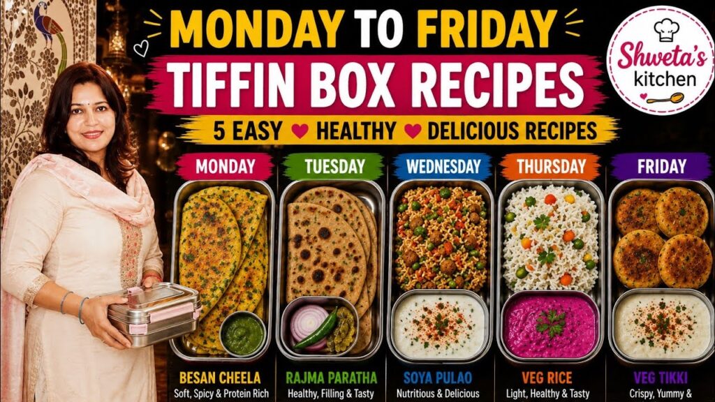 Monday to Friday 5 Minutes Healthy Breakfast Ideas | Tiffin Recipes | Nashta | Kids Lunchbox Recipes