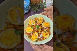 High protein dinner recipe | Egg Chaat #trending #recipe #healthy #egg