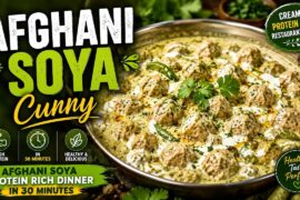 30 Minutes Afghani Soya Chunks Curry | High Protein Dinner Recipe