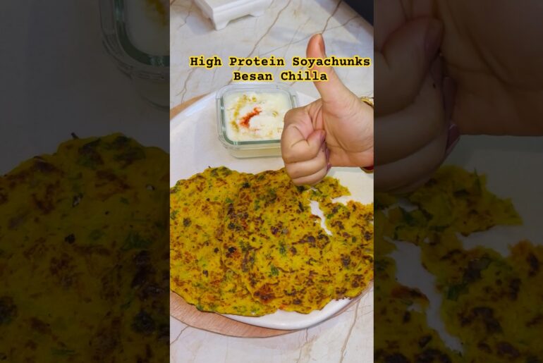 High Protein Soya Beans Besan Chilla | Healthy Breakfast Recipe | Weight Loss Recipe