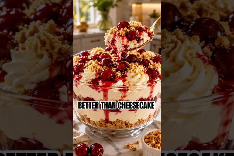 High-Protein Cherry Cheesecake Fluff | Easy No-Bake Dessert #healthyrecipes
