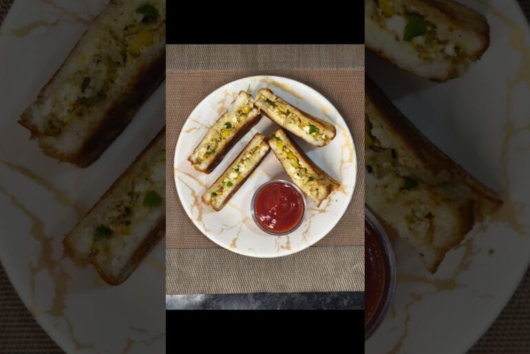 Healthy & Super Tasty Sandwich Recipe #breakfast #sandwich #shortsfeed