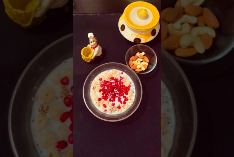 Healthy weight loss breakfast recipe makhana pudding @sindhu_kuncharapu#makhanarecipe#makhana#yt