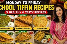 Monday to Friday 5 Minutes Healthy Breakfast Ideas | Tiffin Recipes | Nashta | Kids Lunchbox Recipes