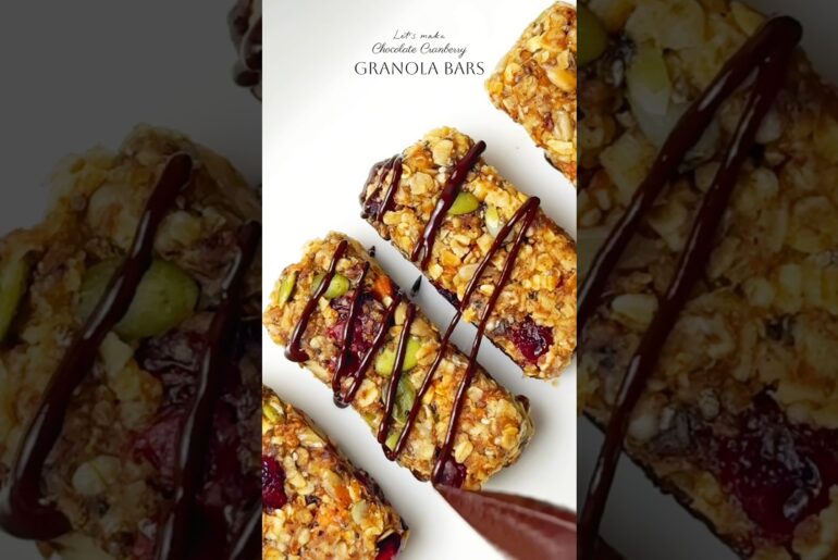 No-Bake Cranberry Oatmeal Granola Bars You’ll Actually Crave #recipe #shorts #shortvideo #granola