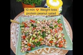 #10 min weight loss protein peanut salad#youtube shorts  #eveningsnacks  #weightlossrecipes #viral