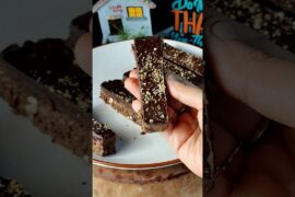 Healthy Chocolate Protein Bar Recipe #recipe #food #cooking #viral