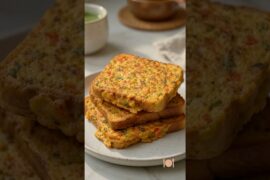 Besan Bread Toast | Crispy & Easy Breakfast Recipe #foodshorts #breakfast