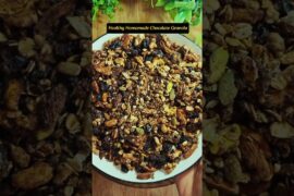Homemade Chocolate Granola | Crunchy, chocolaty , wholesome breakfast #youtubeshorts #shorts #viral