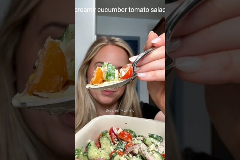 Creamy Tomato Cucumber Salad | Easy Healthy Salad Recipe