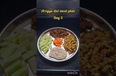 Day 5 weight loss meal plate | #arogyadiet #mealplan #diet #weightloss #viralvideo #viralshorts