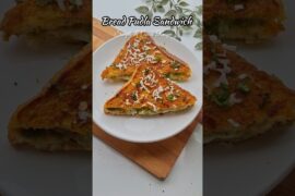 Bread Pudla Sandwich | Healthy Breakfast Recipe | Besan cheese sandwich #ytshorts #sandwich