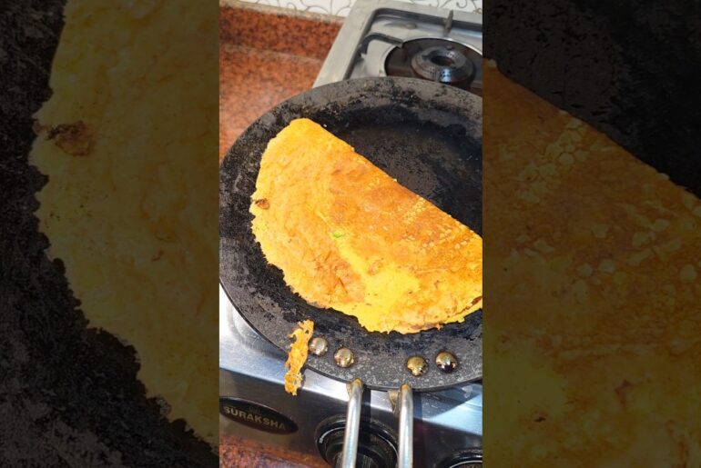 Crispy Besan Chilla Recipe | Instant Healthy Breakfast | Easy Besan Cheela #shorts