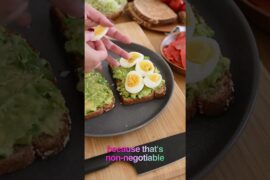 Heathy meal Egg and avocado sandwich
