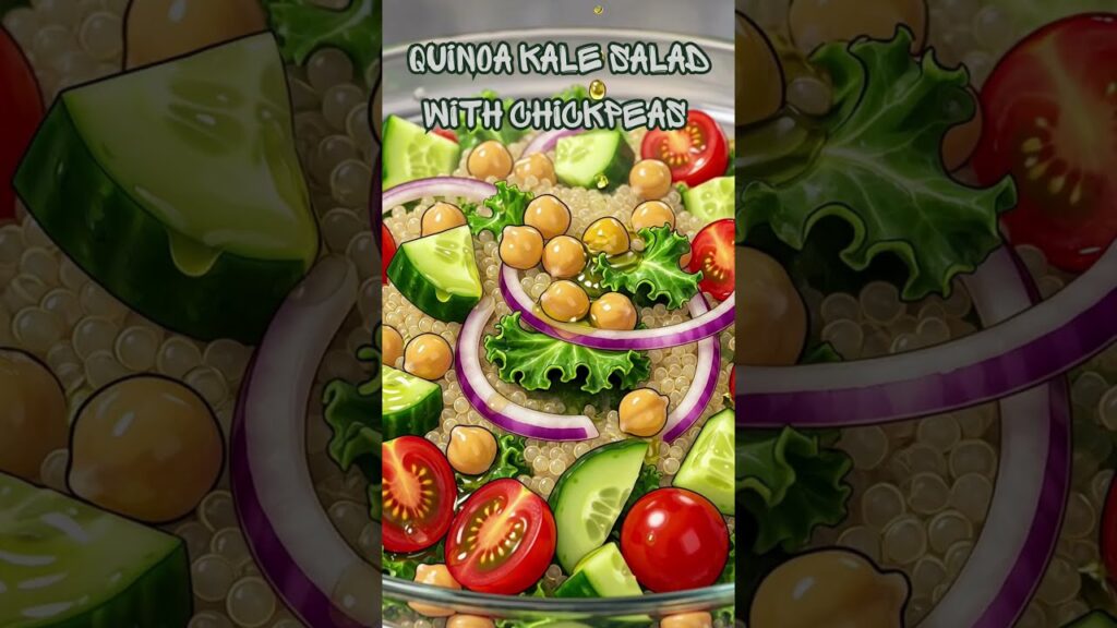 Quinoa Kale Salad with Chickpeas | Healthy Salad Recipe #shorts #quinoasalad #healthylifestyle