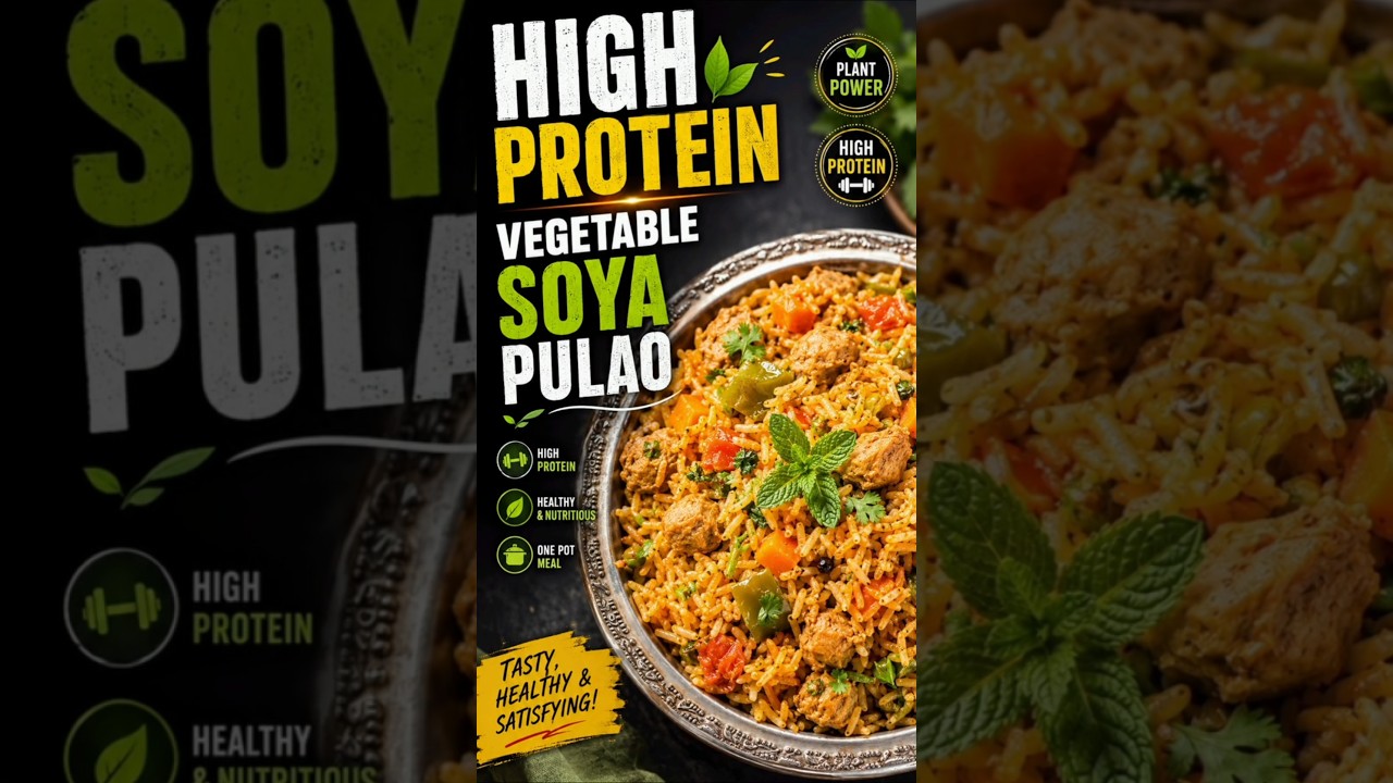 High Protein Vegetable Soya Pulao | Healthy, Delicious & Easy One-Pot Meal High Protein Vegetable Soya Pulao | Healthy, Delicious & Easy One-Pot Meal