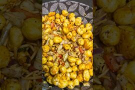 Makhana bhel #healthysnacks #quickrecipe #makhana #bhelpuri #teatime #tasty #easyrecipe #ytshorts