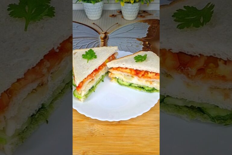 Independence Day Special Tricolor Veg Sandwich | Healthy Veg Sandwich Recipe